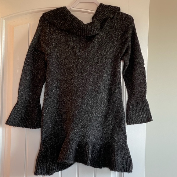 APT. 9 Women's Gray Cardigan Sweater Top Wool Ruffle Rhinestone Pockets, Sz S - Picture 10 of 16